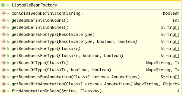 ListableBeanFactory